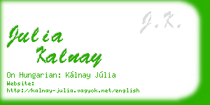 julia kalnay business card