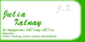 julia kalnay business card